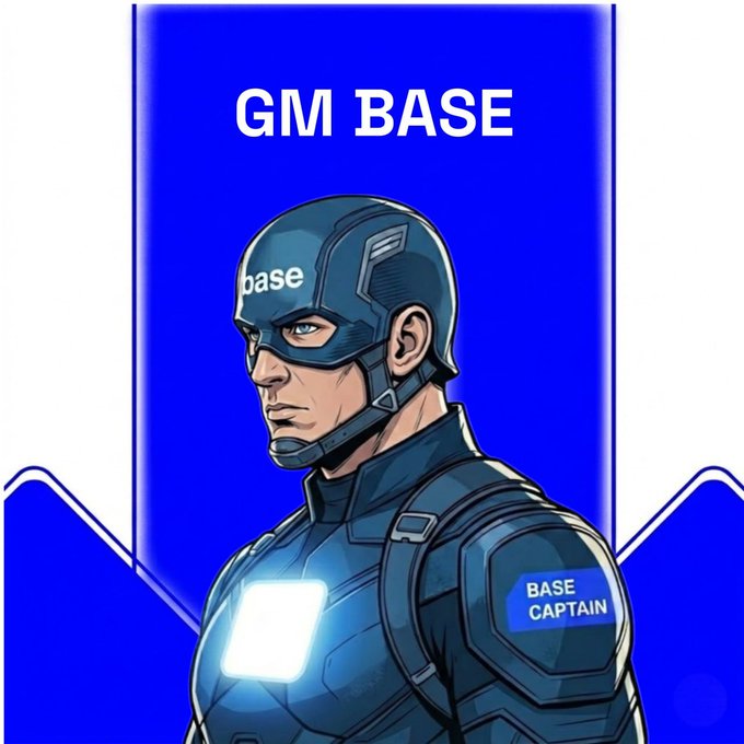 A comic-style illustration of a character in blue armor and helmet labeled 'BASE CAPTAIN' with the text 'GM BASE' above on a blue background.