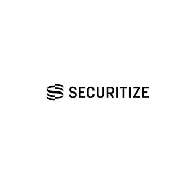 The Securitize company logo featuring a stylized layered cube icon next to the wordmark 'SECURITIZE' in black on a white background.