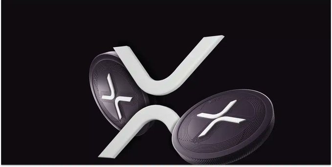 Two XRP cryptocurrency coins are displayed against a black background, flanking the stylized white "X" logo of the XRP Ledger. The image visually represents the post's discussion about various price target predictions for XRP, ranging from modest goals to life-changing ambitions.