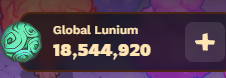 The main content of this text is a message displayed on the screen, which says "Global Lunium 18,554,922 +". The rest of the image consists of a picture of a green ball. It seems that there's some information or instructions related to Global Lunium in the post.