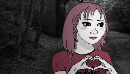 An anime girl with pink hair forms a heart with her hands while wearing a red shirt displaying "today I..." in faded black-and-white styling. The wholesome, innocent imagery contrasts with the post's cynical message about the futility of being a perpetual futures trader without insider information or insider connections.