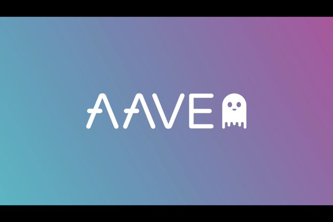 The image displays the "AAVE" logo with a ghost icon on a blue-to-purple gradient background, visually representing the DeFi protocol's brand.

This logo accompanies the announcement of Aave's new Stable Vaults, highlighting the protocol's expansion into enabling wallets, exchanges, and fintech platforms to offer yield on stablecoin deposits.
