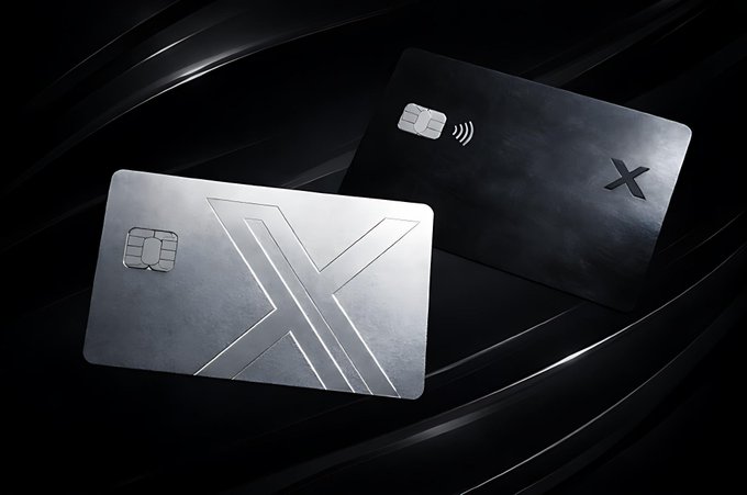 Two metallic credit cards with chip and contactless symbols, one silver featuring a large embossed 'X' and one black, displayed against a dark wavy background.