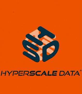 The image features a logo for Hyperscale Data, which is an AI and Bitcoin data center. The logo consists of two black lines that form the letters "SD" against an orange background. Below this logo, there's a post discussing the company's services in detail. The title of the post reads "Hyperscale Data", and it explains how Hyperscale Data holds 713.5 Bitcoins in its virtual currency vault. The image also includes additional text that provides more context about the company, such as its focus on Bitcoin trading.