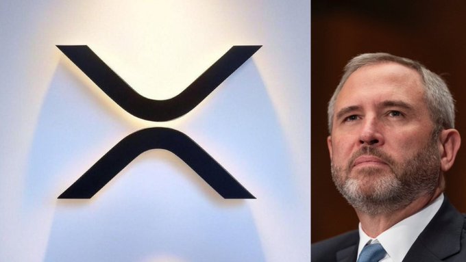 The image shows the XRP logo and Brad Garlinghouse, CEO of Ripple, reinforcing his statement about building a payment network and not a get-rich-quick scheme.
