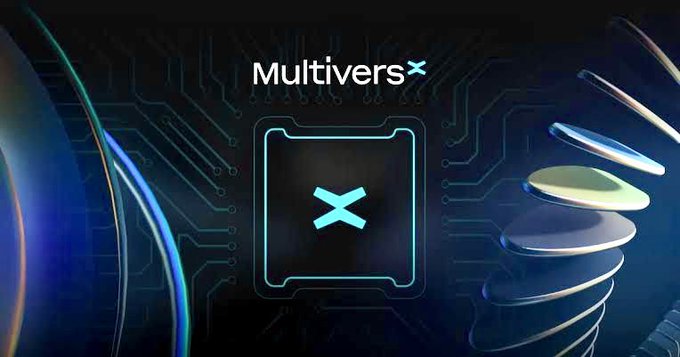 The MultiversX logo is displayed prominently, representing their Supernova upgrade that achieves 120,000 TPS and sub-second finality.