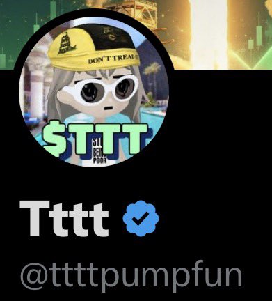 !!!TTTttt!!! is the text displayed on a black background, with a cartoon character wearing a yellow hat and sunglasses.