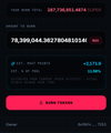 A cryptocurrency trading interface screenshot displaying a 24-hour price chart for a token and a 'Start Trading' button on a pink background.