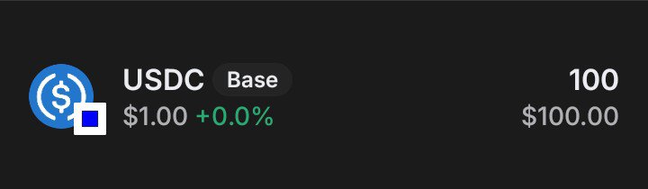 The image shows a wallet balance of 100 USDC (Base network) valued at $100.00, representing the "1st win of the month" mentioned in the post — likely a screenshot of stablecoin holdings secured in a Ledger wallet.