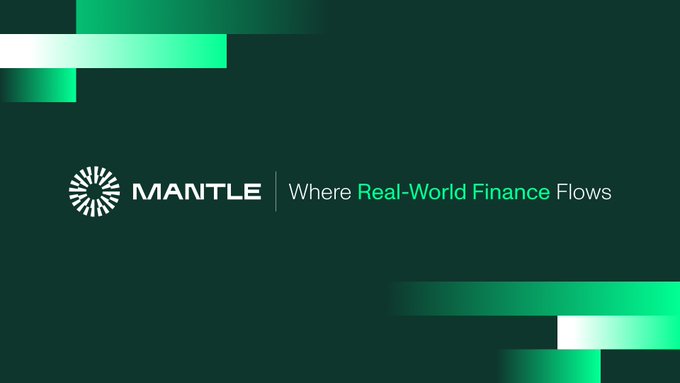 Branded graphic for 'MANTLE' with the tagline 'Where Real-World Finance Flows' displayed on a dark green background with geometric green accents.