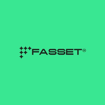 The Fasset logo, featuring a diamond-pattern icon beside the bold wordmark "FASSET®" in black on a mint green background, represents the stablecoin-focused neobank that has secured $68 million in Series C funding at a $1 billion valuation, led by Japan's SBI Group.