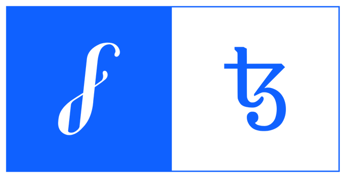 The image features a blue square with white text that reads "tezos". This design choice suggests that the image might be related to or associated with the Tezos cryptocurrency, which was created by Bitcoin developer Satoshi Nakamoto. The use of blue and white colors for the Tezos logo adds a modern and minimalist touch to its overall appearance.