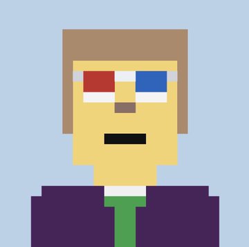 This pixelated NFT, resembling a "StonkBrokers" avatar, is shown in a post that states "1 StonkBrokers = $19,000."