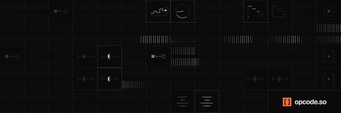 The image displays a dark-themed interface showcasing OPCode's trading terminal on Solana, featuring various chart types, price tickers, and trading tools arranged in a grid layout, with the "opcode.so" branding and orange "O" logo visible in the bottom right corner.