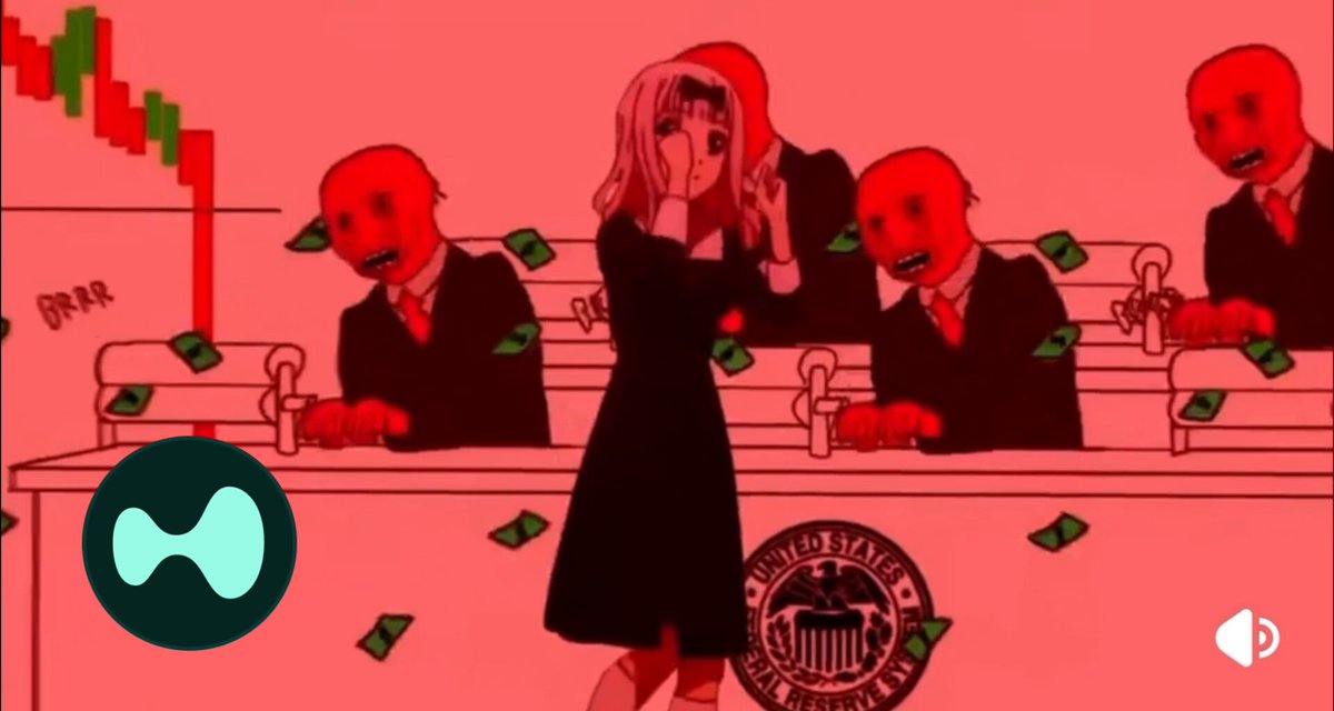 The image features a cartoon girl standing at a bar with a group of people sitting around her, including one person wearing a tie. There are also some dollar bills scattered throughout the scene. The caption for this image reads "$HYPE". Focus on what is in the image and how it relates to the post.
