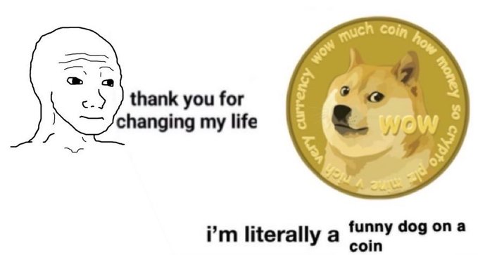 The image features a cartoon depiction of a doge, which is a type of dog character often used for humorous purposes or as a mascot. The doge appears to be making a funny face while looking at the camera. Below the doge, there is text that reads "I'm literally a coin on a post". This phrase adds a humorous twist to the image and emphasizes the idea that the doge is a form of currency in this context.