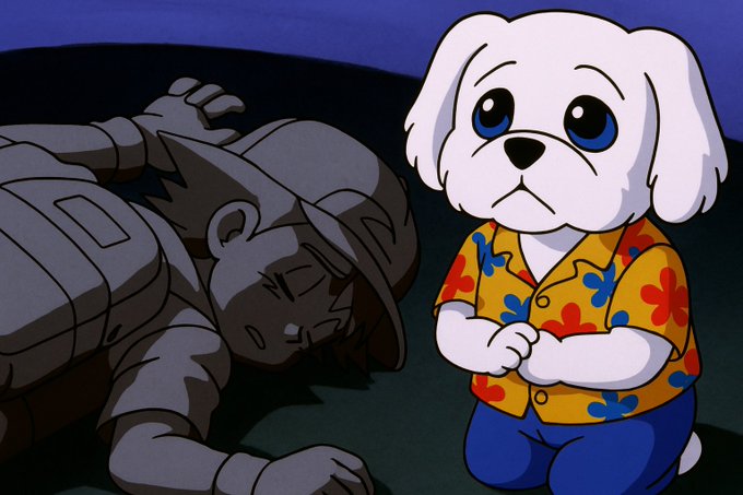 A worried white puppy in a colorful Hawaiian shirt stands over a fainted ape character, illustrating a warning about misleading "unlocked" liquidity displays on certain trading bots—since contracts launched outside of pump.fun remain fully locked despite the false indicator.