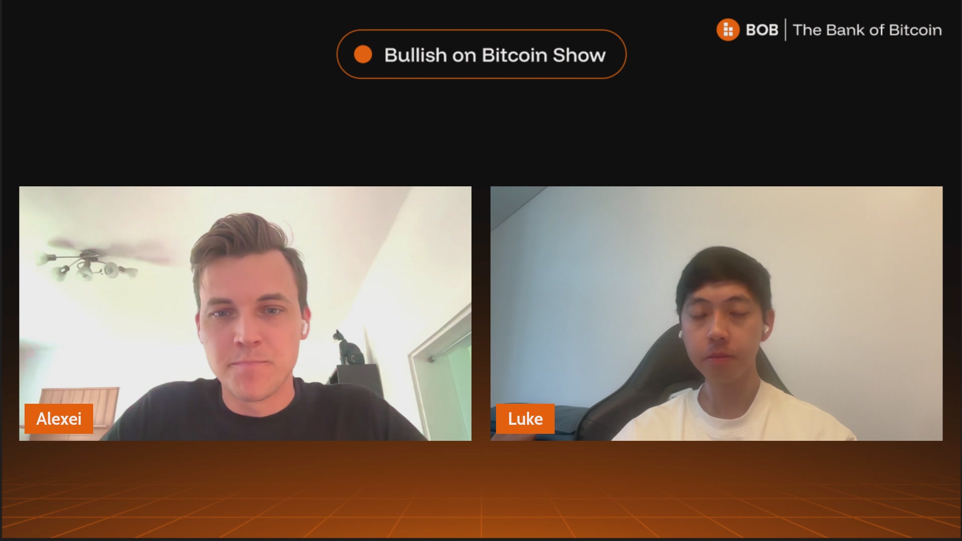 The image shows two men sitting at a desk, both looking at their computer screens during a video call. They appear to be engaged in a conversation or discussion. The background of the image features a white wall with a window, suggesting that they are likely indoors. The caption for the image reads "We're live with @chainlink". This indicates that the image is related to a social media post where people can join the conversation by sharing their thoughts and experiences in real-time.