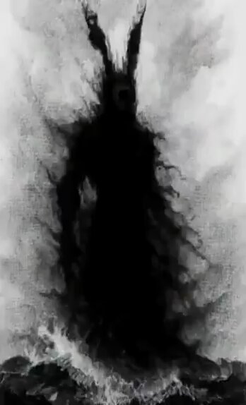 The image features a black and white illustration of a person with long hair, standing against a background that includes water and clouds. The artist has used a unique style for this piece, creating an abstract representation of the subject matter. The image also contains text elements such as "signal", "detected", "title", "artists", "tez art", "clean nft", and "nftart".