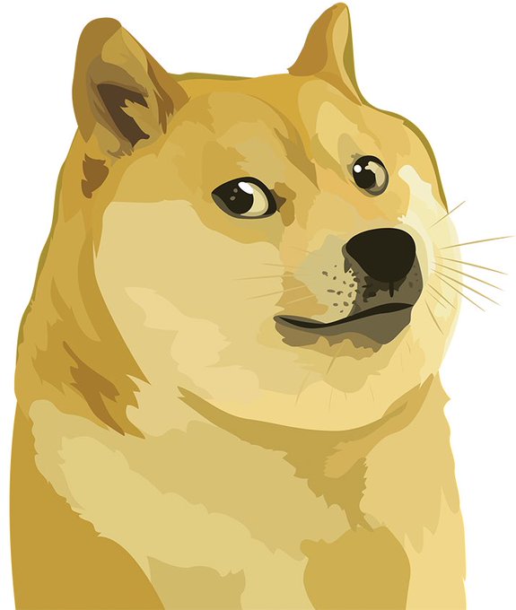 A stylized illustration of a tan Shiba Inu dog, the iconic mascot of Dogecoin, gazes attentively to the side, visually embodying the "old dog that still gets a desk" referenced in the post about $DOGE standing out among meme coins with its product and recent fund inflows.