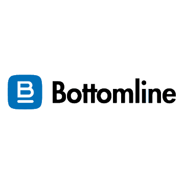 The image displays the Bottomline logo, featuring a stylized blue "B" icon next to the company name "Bottomline" in black text. This branding accompanies an announcement that Bottomline has launched Global Pay Connect, a platform integrating over 600 banks into onchain payments via Chainlink's CCIP and CRE technology.