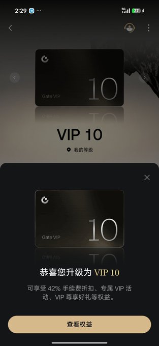 The image shows a cell phone screen displaying two different credit card options, one of which is a VIP 10 card. The VIP 10 card has been recently used for a purchase or transaction, as indicated by the "vip10" text on the screen. The other card appears to be a regular credit card, but it's not clear from the image alone whether it was used in the same transaction.
