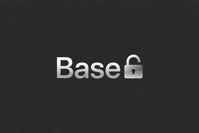The image features a black background with the word "Base" written in silver letters above it. Below the word, there's an image of a lock symbolizing a digital lock or security feature. The caption below the image reads, "Focus on what is in the image and how it relates to the post."
