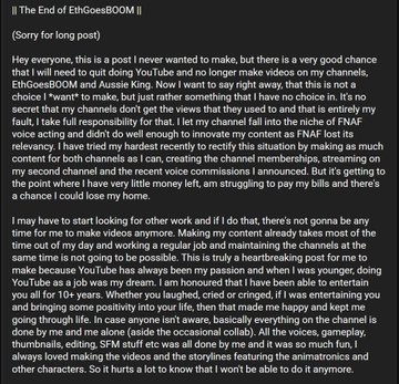 irtfoesoom.com's post about a YouTube video, with a black background and white text.