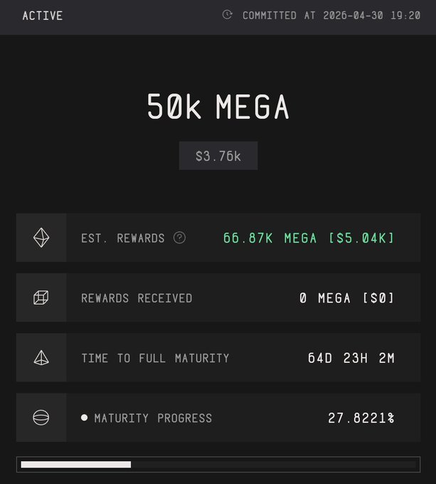A black screen displays a 50k mega account, with a green "MEGA" label and a list of rewards received.