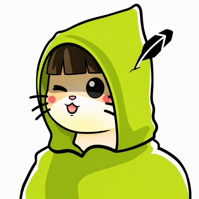 A cute cartoon character wearing a green hood with a feather, depicted with a playful wink, smiling, and rosy cheeks.

The image appears to be a personal avatar or profile picture of a person (likely a Base team member or builder) referenced in the post about Robinhood Chain tokens being tradable in the Base app.