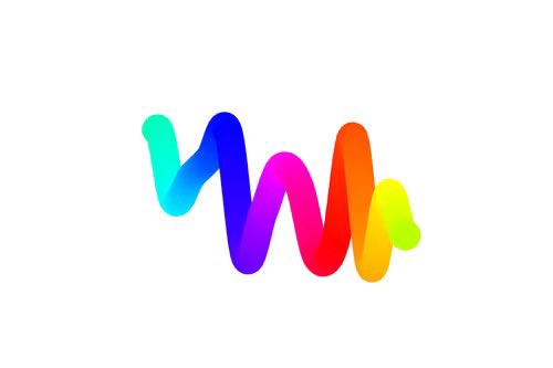 A vibrant, rainbow-colored squiggle design serves as the centerpiece of the image, illustrating the "classic" style squiggle mentioned in the post about the @fndzionaversano acquisition. The flowing, multicolored shape transitions seamlessly through hues of blue, purple, pink, red, orange, and yellow, visually representing the full spectrum of colors referenced in the caption.