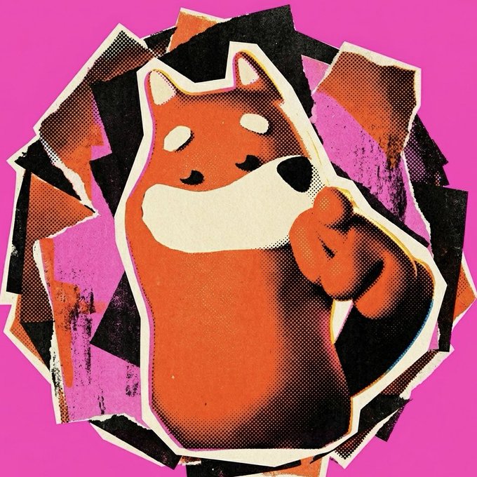 The image features a cartoon dog with its paw raised, giving the impression of pointing or gesturing towards something. The background consists of various pieces of paper cutouts arranged in a circular pattern, creating an interesting visual effect that draws attention to the dog's actions. The caption at the bottom of the image reads "There is only one place you need to obtain your Gacha from. Welcome to @bonk_inu". This suggests that the image might be related to a social media post or advertisement for a game, as it seems to be promoting a specific product or service.