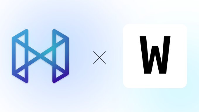 The image features a logo for Hashflow, which has two blue triangles connected by a line, with the word "W" written below them. The background of the image is white, and there are some text elements present as well. The main focus of the image is on the Hashflow logo and its connection to the post about the @wraxyn_xyz solver.