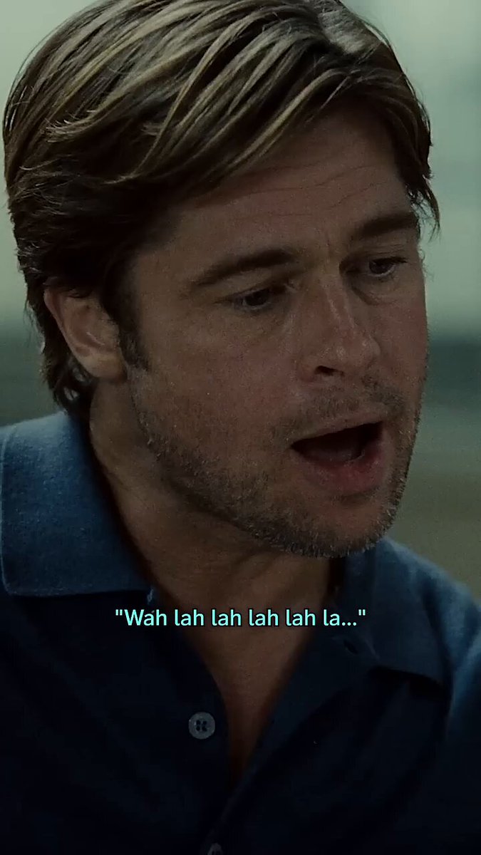 The image shows a man wearing a blue shirt, looking at something or someone off camera while reading text that says "Wah lah lah lah la." The caption below the image provides context about Bitcoin's current status as a reserve asset in the crypto market and its relation to the post.