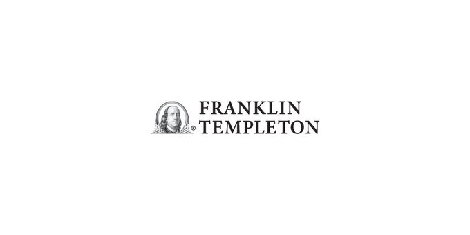 The image features a logo for Franklin Templeton, which is a black and white design with an illustration of George Washington's head at the center. The text " Franklin Templeton" is written below the logo. In the background, there are two lines that say "Just in: Franklin Templeton has launched a dedicated crypto division". This suggests that the company is launching a new venture into cryptocurrency. However, despite this positive development, the stock market appears to be experiencing a bearish trend, with Bitcoin and other cryptocurrencies going down in value. The image also includes some text about the post being "Just in: Franklin Templeton has launched a dedicated crypto division".