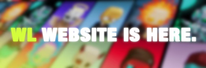The image features bold text reading "WL WEBSITE IS HERE." overlaid on a blurred background of colorful NFT character artwork, promoting the newly launched Mrbonez whitelist website at mrbonezweb.netlify.app that displays the project's roadmap, supply details, Bonez art collection, and WL submission portal.