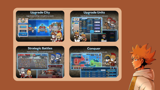 The image features a poster for a video game called "Pocket Legion" with four different screens displaying various gameplay elements. The poster also includes text that reads, "if you'r a normie like me, buckle up @Mintory_labs is genuinely cooking rn with Pocket Legion". This suggests that the game is designed to appeal to casual gamers who enjoy strategy and combat games in a fun and engaging environment.