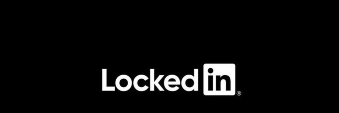 The LinkedIn logo displayed in white on a black background.
