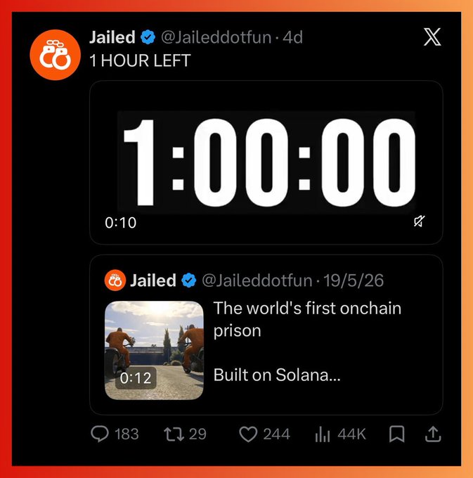 The image features a social media post with two posts displayed side by side. The first post shows a clock displaying 1:00:00 AM, while the second post contains an advertisement for a game called "SOLOFAU". The text in both posts is written in orange and white colors, making them stand out against each other.