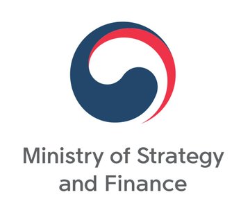 The image shows the logo of South Korea's Ministry of Strategy and Finance, featuring a red and blue taegeuk-style swirl design above the agency's name. This connects to the post as the ministry is the government body responsible for proposing the new National Asset Basic Act that would officially recognize digital assets as part of the nation's holdings.