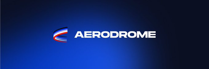 A logo image featuring the word 'AERODROME' in white text next to a stylized red, white, and blue wing icon on a dark blue background.