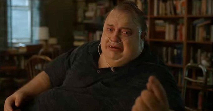 A heavyset man with a nasal cannula looks off to the side with a dazed, almost offended expression, as if being asked something ridiculous. The caption "sidelined bears don't even mention bitcoin targets below $50k anymore they just look at you like this" implies the bewildered expression of bearish analysts who have stopped publicly calling for further Bitcoin price drops after being proven wrong.