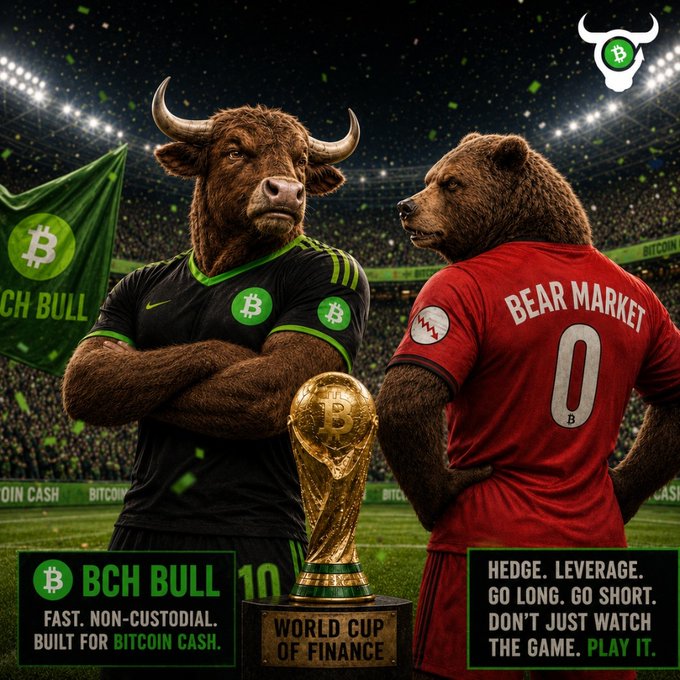 The image features a bull and a bear standing next to each other, both wearing soccer jerseys with numbers on them. They appear to be posing for a photo or participating in an event related to the World Cup of Finance. The bull has its horns raised high, while the bear stands calmly with its paws crossed. In the background, there is a crowd of people watching the scene unfold.