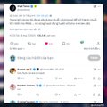 A blurry screenshot of a social media or messaging thread showing user comments and engagement, with text too small to read clearly.