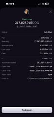 The image shows a cryptocurrency portfolio screen displaying a balance of "317,827,551,506 DOG" with the account name "Lord Kian." This directly reflects the post's mention of adding "2 more million $DOG" to their holdings, visually confirming their significant investment in the $DOG token.