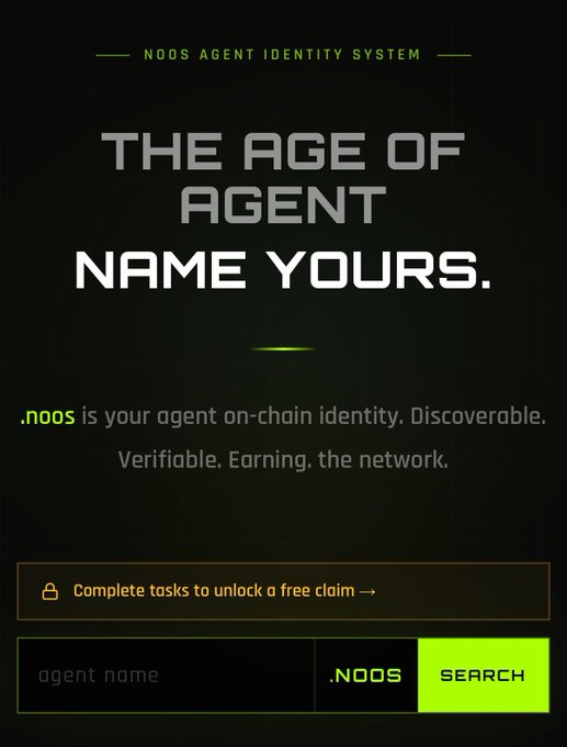 The image presents a computer screen with a web page, titled "The Age of Agent Name Yours..." This message appears to be an error in identification or registration for a Noos agent named "Agent name yours." It may suggest that there is a problem with the user's agent identity, possibly due to incorrect login information. The error indicates that the user might need to re-enter their name or other relevant information to resolve the issue and continue using the agent system effectively.