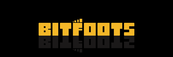 The Bitboots logo displayed in pixelated yellow and black text on a black background.