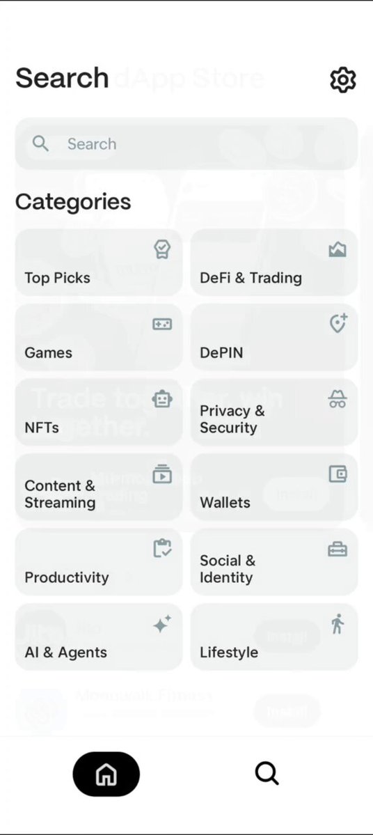 The image shows a phone screen displaying a list of categories for an app called "Offchain Wallet" that allows users to download and install a wallet onto their Android device. The app has been described as a "game-changer," offering a new way to manage digital assets, such as cryptocurrencies or other valuable items. The post suggests that the app can be used by anyone with no internet access, making it accessible for those who may not have easy access to online resources.