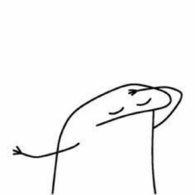 A simple line drawing of a whimsical creature with a long neck, closed eyes, and a small tail appearing peaceful.