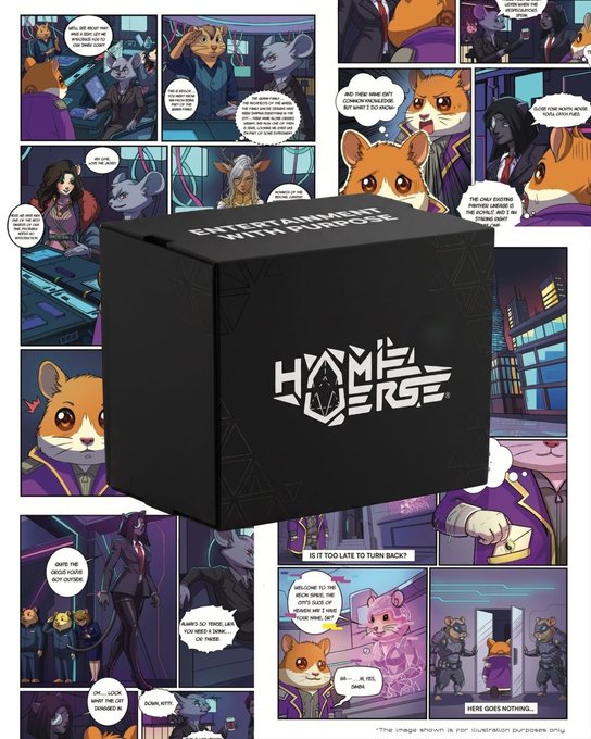 A black box labeled 'HOME LEAGE' sits in front of a colorful comic book page filled with anthropomorphic animal characters, including a fox and mice, engaged in dialogue.